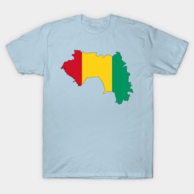 Guinea Flag Map T-Shirt by Historia